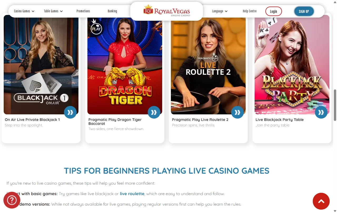 Bonos y promociones revisadas en Royal Vegas Casino