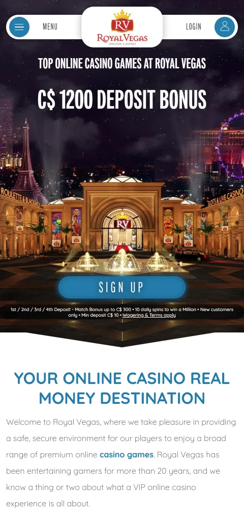 Acceso móvil optimizado de Royal Vegas Casino para Perú