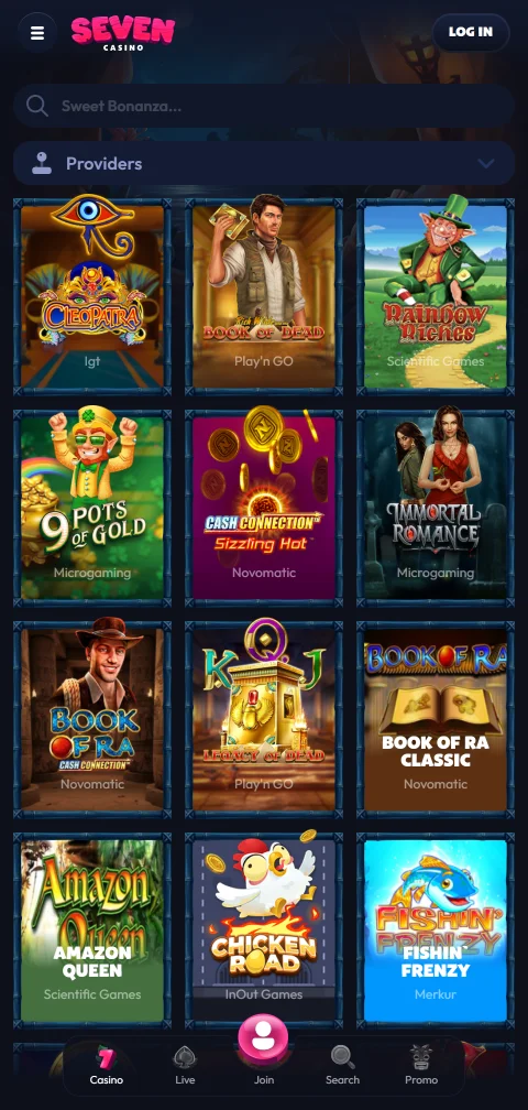 Seven Casino depósitos, retiros y métodos de pago