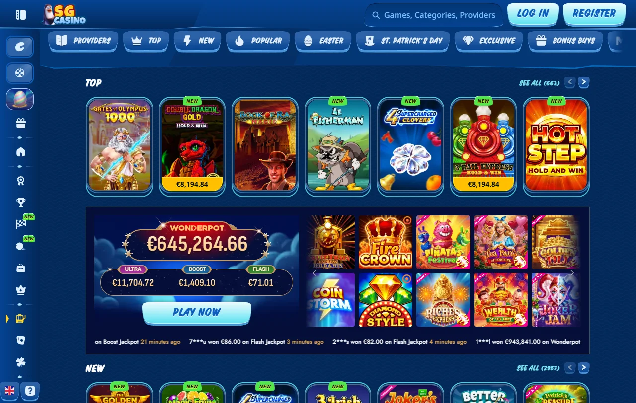 SG Casino promociones de bienvenida y condiciones de bono
