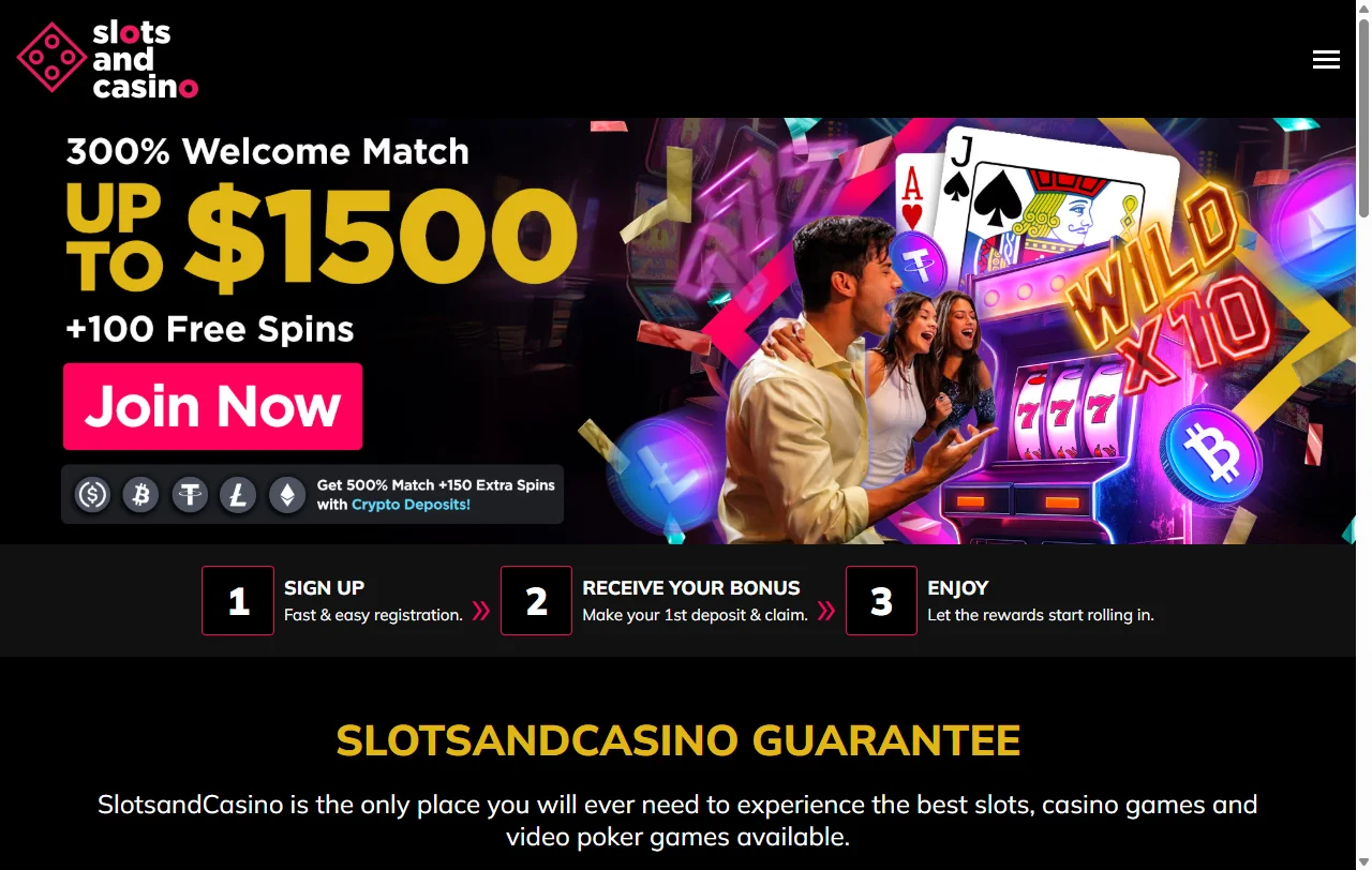 SlotsAndCasino revisión completa para jugadores de Perú