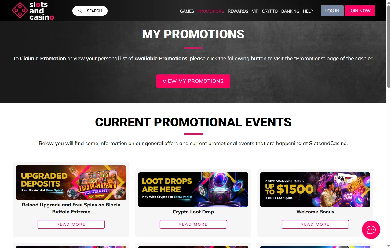 Catálogo de tragamonedas y juegos en SlotsAndCasino