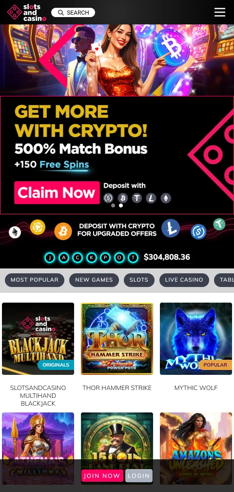 Experiencia móvil de SlotsAndCasino para jugar desde Perú