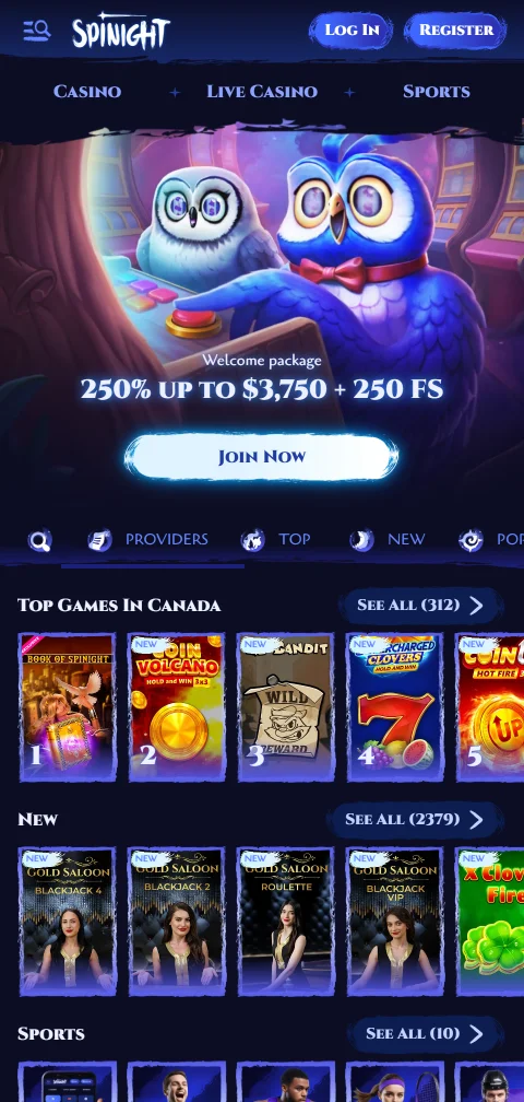 Spinight Casino optimizado para jugar desde el celular