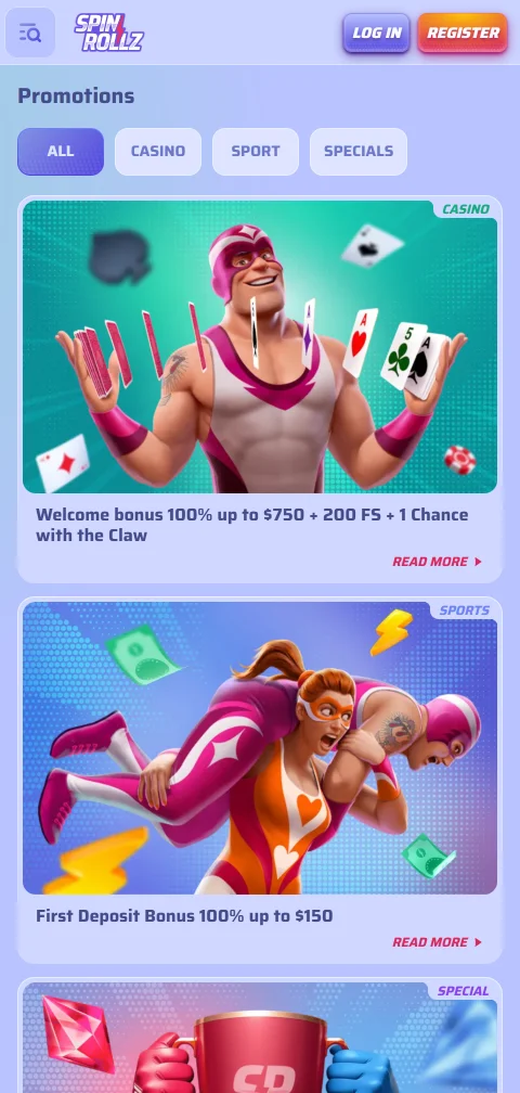 SpinRollz Casino depósitos retiros y métodos de pago