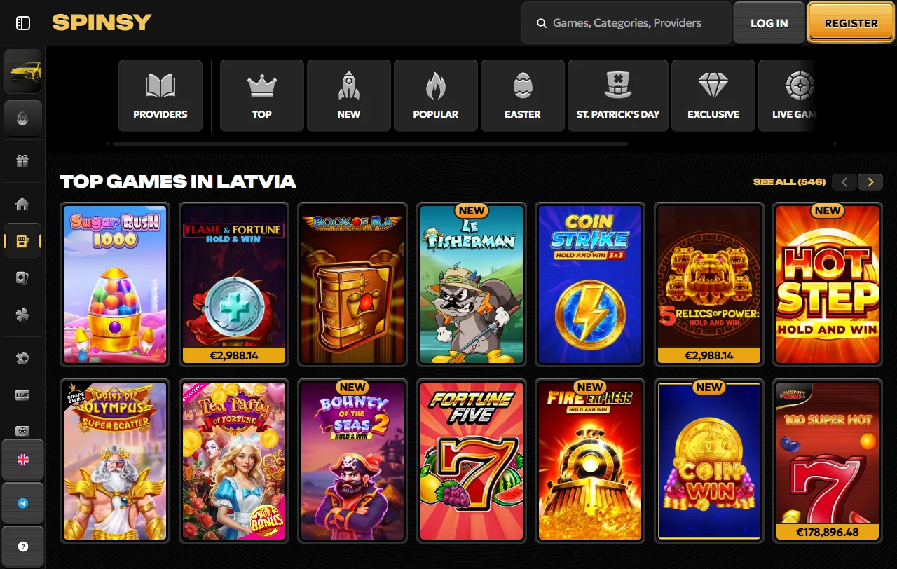 Spinsy Casino promociones y bono de bienvenida para análisis