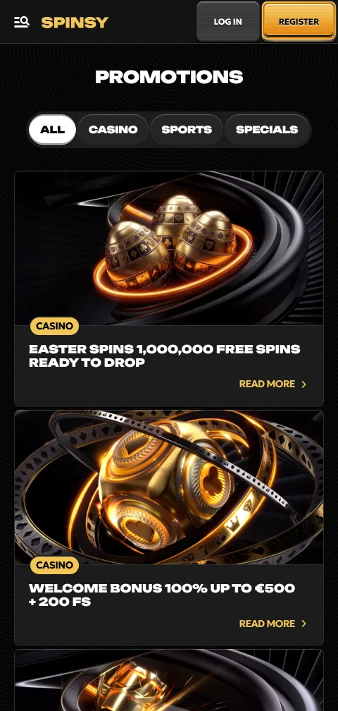 Spinsy Casino depósitos, retiros y métodos de pago