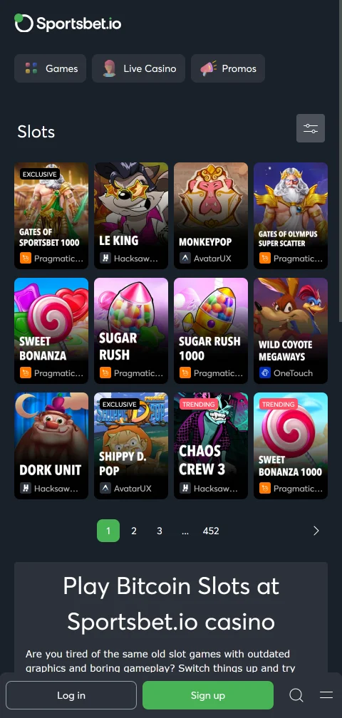 Depósitos, retiros y métodos de pago en Sportsbet.io Casino