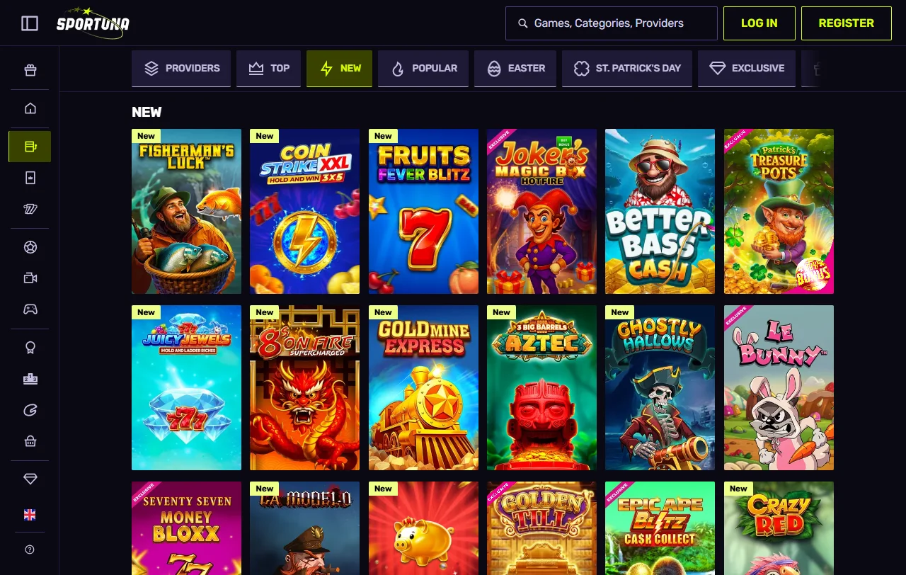 Bonos de bienvenida y promociones de Sportuna Casino