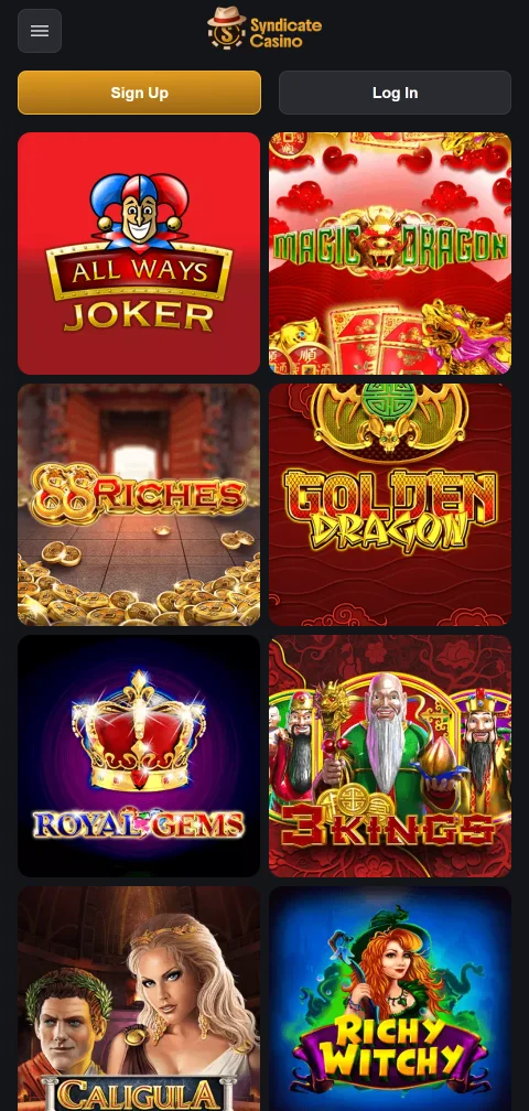 Syndicate Casino depósitos retiros y métodos de pago
