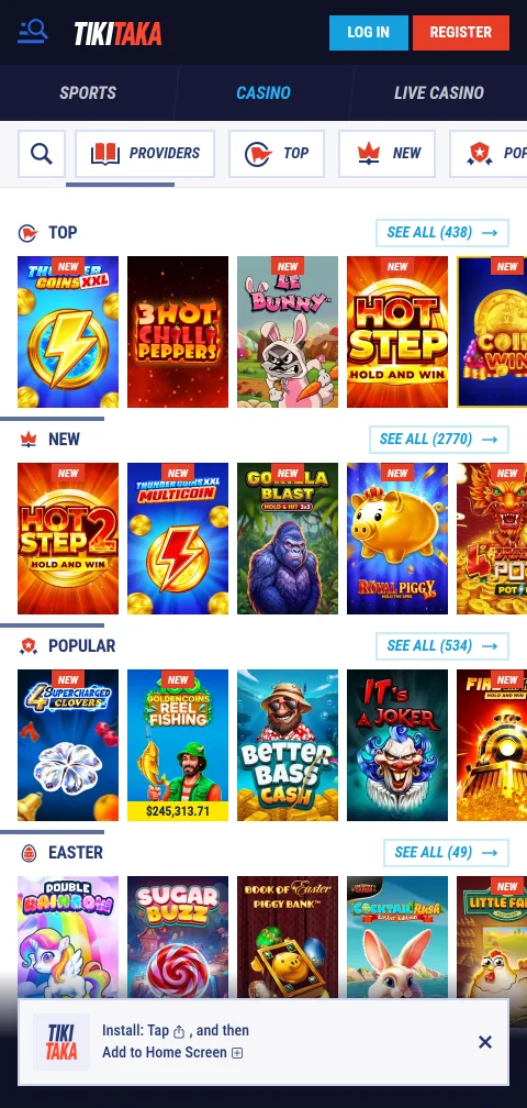 Depósitos, retiros y pagos explicados en TikiTaka Casino