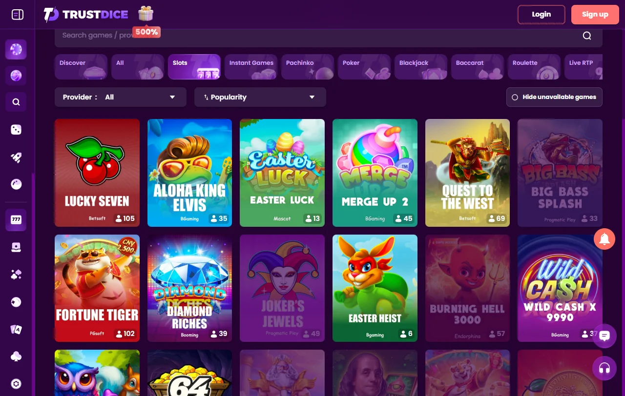 Trust Dice Casino y sus bonos de bienvenida