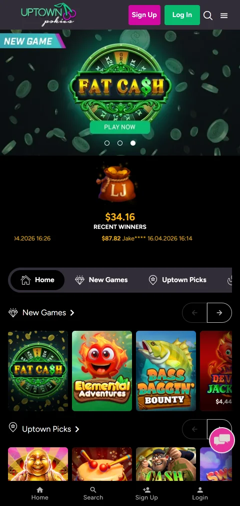 Uptown Pokies Casino experiencia móvil para Perú