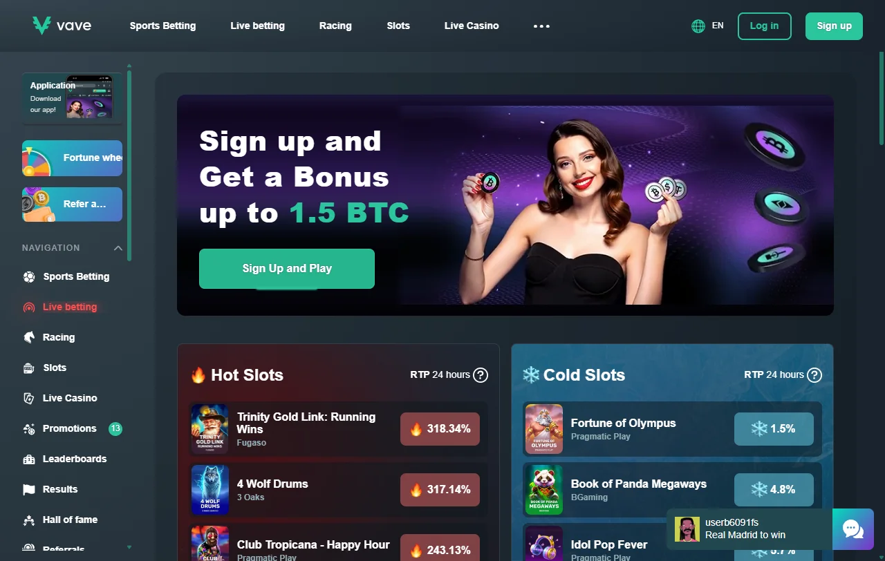 Vave Casino análisis general para jugadores peruanos