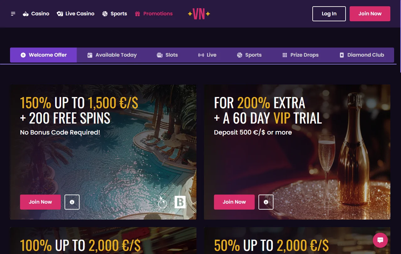 VegasNow Casino bonos y promociones revisados para Perú