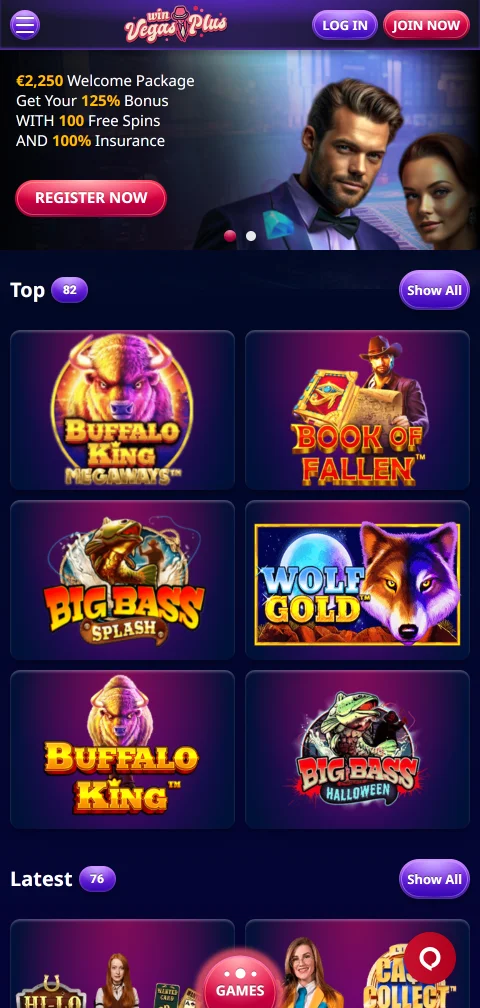 VegasPlus Casino en móvil con acceso fácil desde Perú