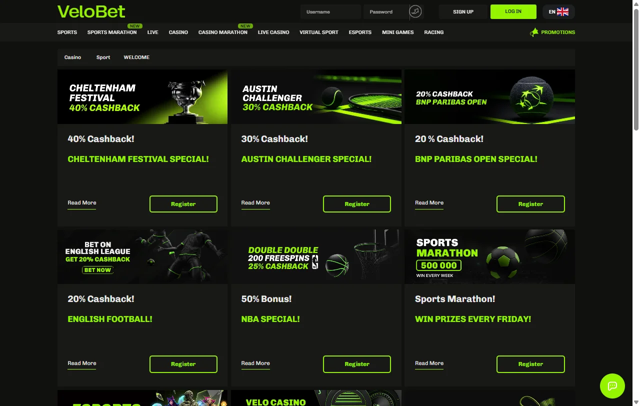 Bonos y promociones destacadas en Velobet Casino