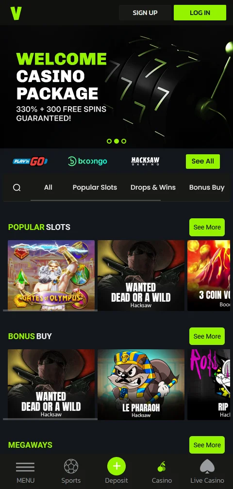 Depósitos y retiros disponibles en Velobet Casino