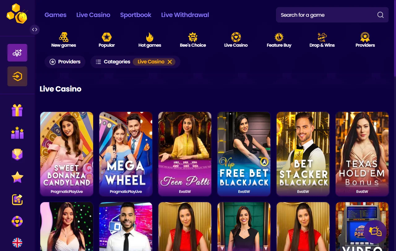 Wazbee Casino bonos, promociones y condiciones iniciales para usuarios