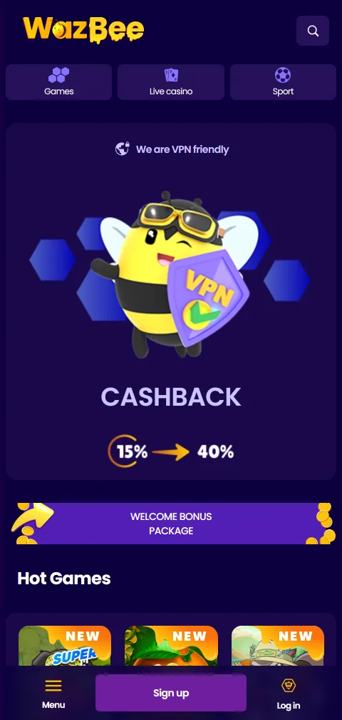 Wazbee Casino acceso móvil optimizado para jugar desde teléfono