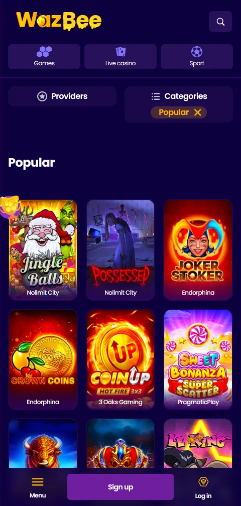 Wazbee Casino depósitos, retiros y métodos de pago disponibles