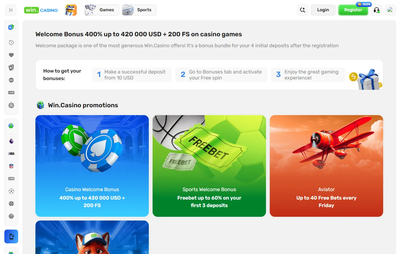 Win Casino juegos, slots y opciones de entretenimiento