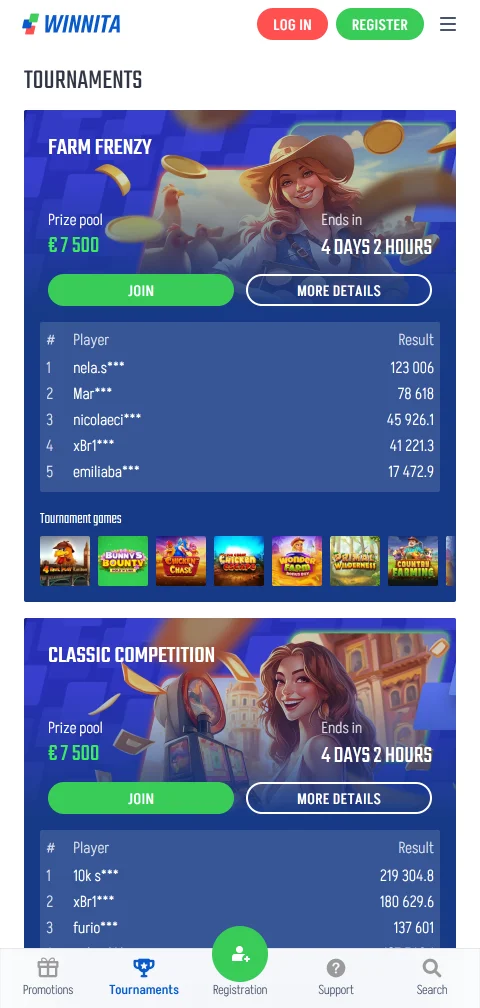Winnita Casino depósitos retiros y métodos de pago