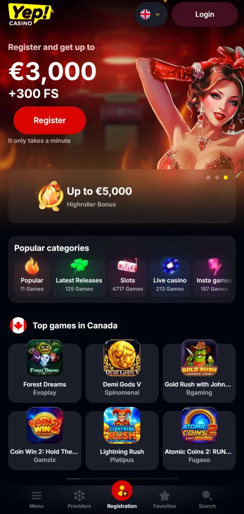 YEP Casino acceso móvil y compatibilidad desde smartphone