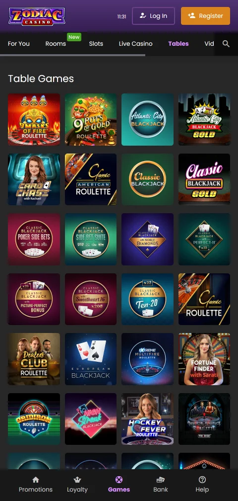 Zodiac Casino depósitos, retiros y pagos disponibles